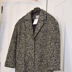 ASOS Coat Cocoon Fit & Textured Fabric